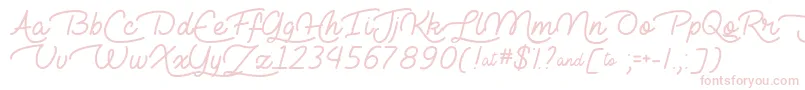 LieToMeTtf Font – Pink Fonts on White Background