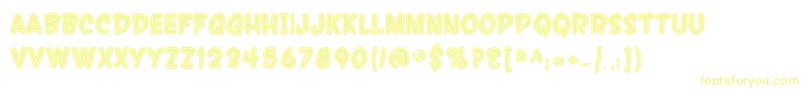 SfWonderComicInline Font – Yellow Fonts on White Background