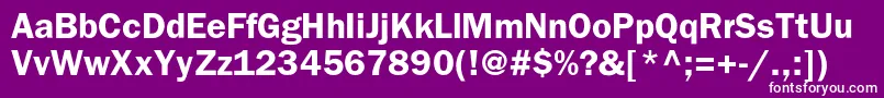 フォントBloknotcBold – 紫の背景に白い文字