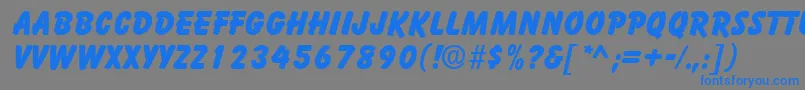 BalloonistSfBold Font – Blue Fonts on Gray Background