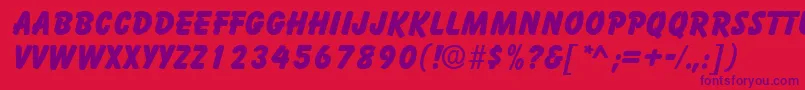 BalloonistSfBold Font – Purple Fonts on Red Background