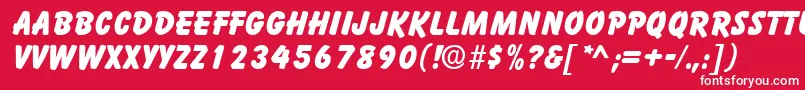 BalloonistSfBold Font – White Fonts on Red Background
