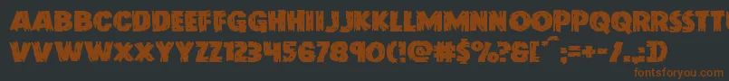 Doktermonstroexpand-fontti – ruskeat fontit mustalla taustalla