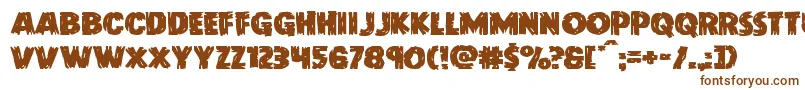 Шрифт Doktermonstroexpand – коричневые шрифты на белом фоне