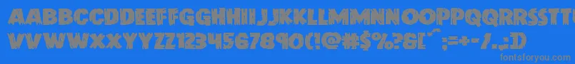 Doktermonstroexpand Font – Gray Fonts on Blue Background