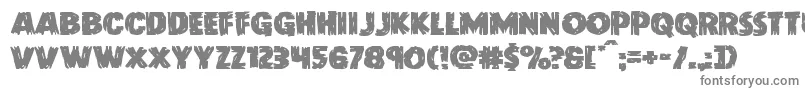 Doktermonstroexpand-fontti – harmaat kirjasimet valkoisella taustalla