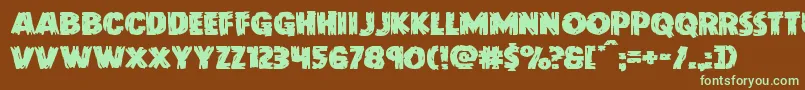 Doktermonstroexpand Font – Green Fonts on Brown Background