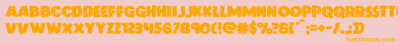 Doktermonstroexpand Font – Orange Fonts on Pink Background