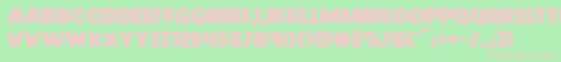 Doktermonstroexpand-fontti – vaaleanpunaiset fontit vihreällä taustalla