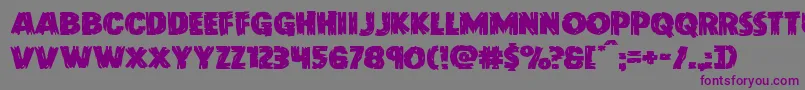 フォントDoktermonstroexpand – 紫色のフォント、灰色の背景