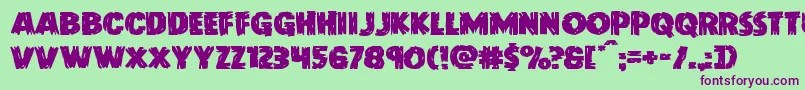 Doktermonstroexpand Font – Purple Fonts on Green Background