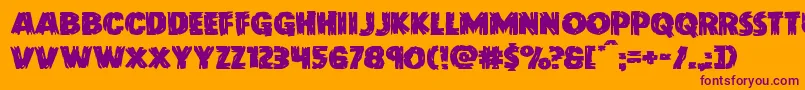 Шрифт Doktermonstroexpand – фиолетовые шрифты на оранжевом фоне