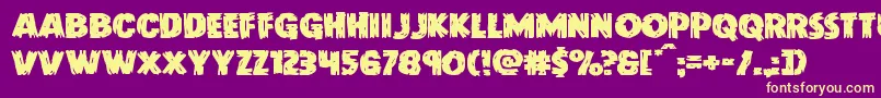 Doktermonstroexpand Font – Yellow Fonts on Purple Background