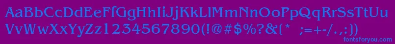 GaleLight Font – Blue Fonts on Purple Background