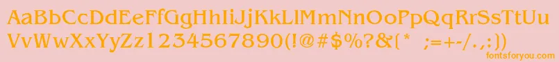 GaleLight Font – Orange Fonts on Pink Background