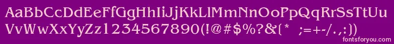 GaleLight Font – Pink Fonts on Purple Background