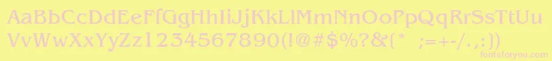 GaleLight Font – Pink Fonts on Yellow Background