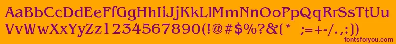 GaleLight Font – Purple Fonts on Orange Background