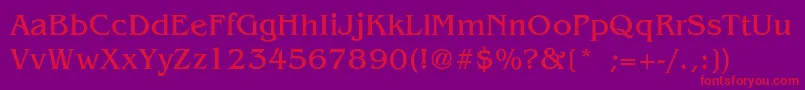 GaleLight Font – Red Fonts on Purple Background