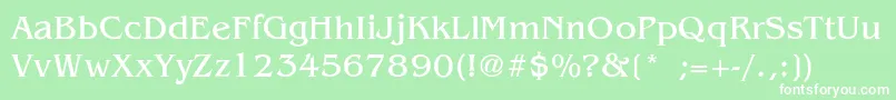 GaleLight Font – White Fonts on Green Background