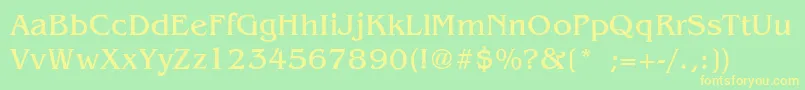 GaleLight Font – Yellow Fonts on Green Background