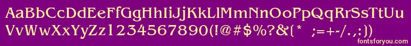 GaleLight Font – Yellow Fonts on Purple Background