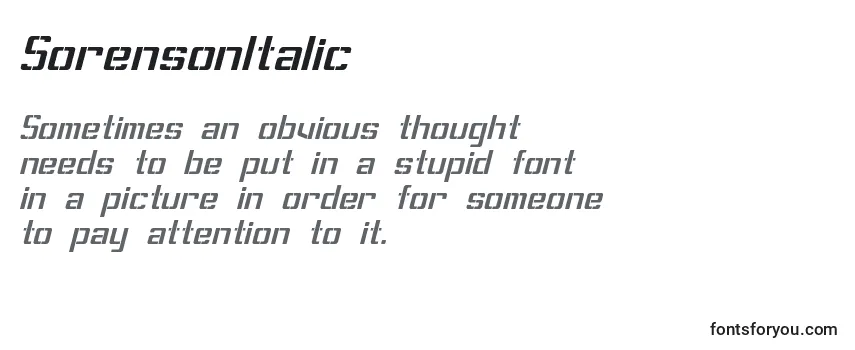 Review of the SorensonItalic Font