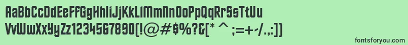 フォントHorizonBt – 緑の背景に黒い文字