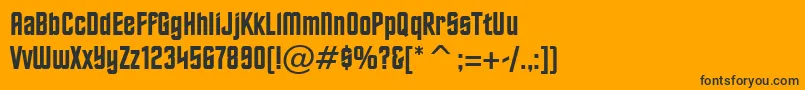 Шрифт HorizonBt – чёрные шрифты на оранжевом фоне