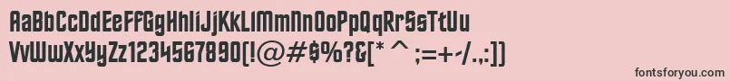 フォントHorizonBt – ピンクの背景に黒い文字