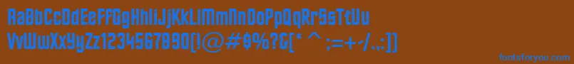 フォントHorizonBt – 茶色の背景に青い文字