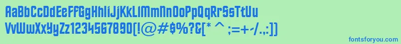 HorizonBt Font – Blue Fonts on Green Background