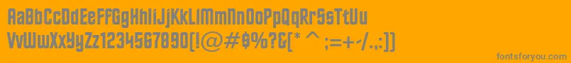 フォントHorizonBt – オレンジの背景に灰色の文字