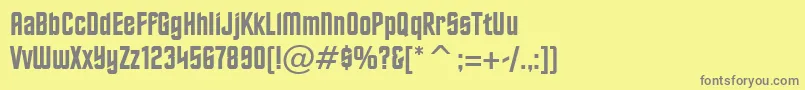 フォントHorizonBt – 黄色の背景に灰色の文字