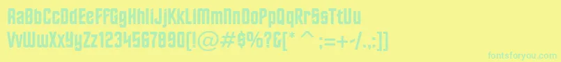 HorizonBt Font – Green Fonts on Yellow Background