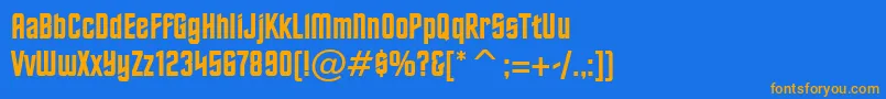 HorizonBt Font – Orange Fonts on Blue Background