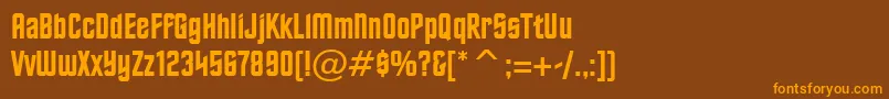 HorizonBt Font – Orange Fonts on Brown Background