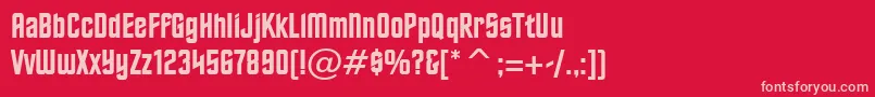 HorizonBt Font – Pink Fonts on Red Background