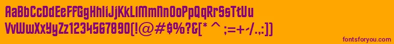 HorizonBt Font – Purple Fonts on Orange Background