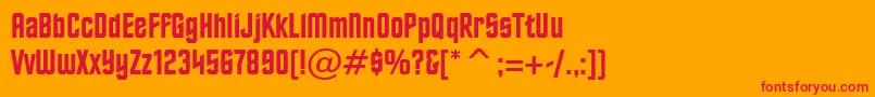 HorizonBt Font – Red Fonts on Orange Background