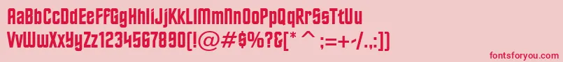 HorizonBt Font – Red Fonts on Pink Background