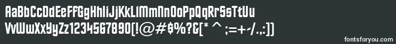 フォントHorizonBt – 黒い背景に白い文字