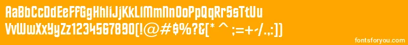 フォントHorizonBt – オレンジの背景に白い文字