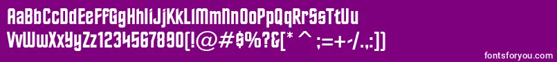 フォントHorizonBt – 紫の背景に白い文字