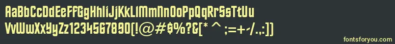 フォントHorizonBt – 黒い背景に黄色の文字