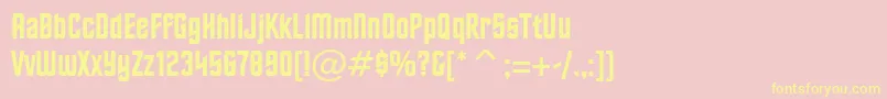 HorizonBt Font – Yellow Fonts on Pink Background