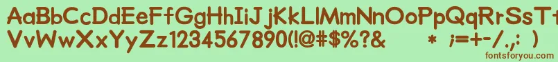 Sarusrb Font – Brown Fonts on Green Background