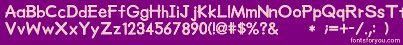 Sarusrb Font – Pink Fonts on Purple Background