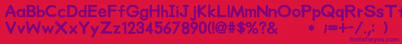 Sarusrb Font – Purple Fonts on Red Background