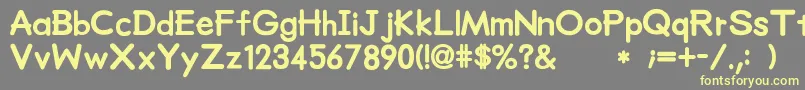 Sarusrb Font – Yellow Fonts on Gray Background